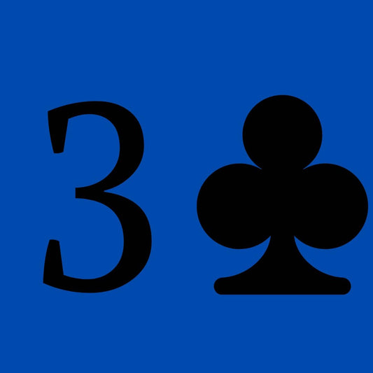 Ted's Sterling Magic Bicycle Factory Cut Svengali Deck - Blue Backed Three of Clubs