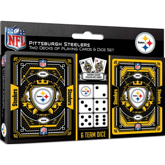 Pittsburgh Steelers NFL 2-pack Playing Cards & Dice Set