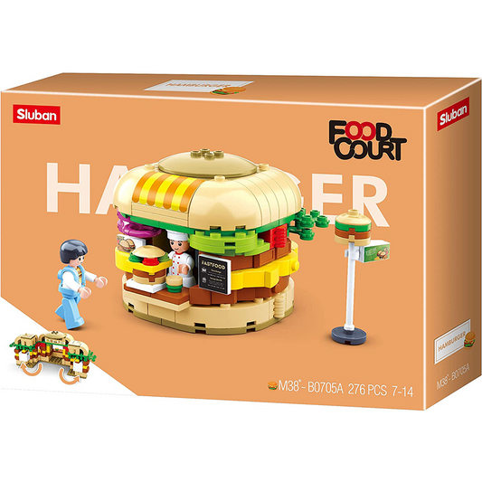 Sluban - Food Court Hamburger House Building Brick Kit (264 Pcs)