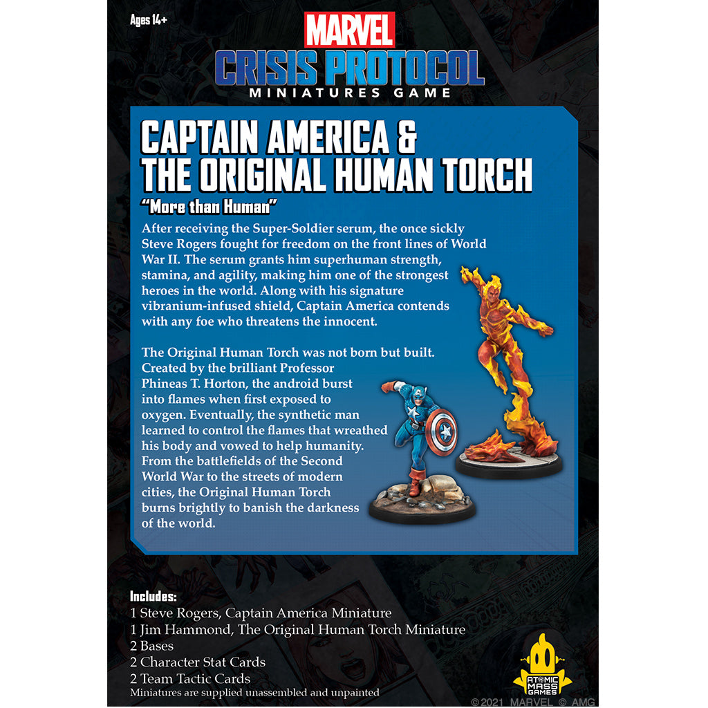 Marvel Crisis Protocol: Captain America and The Original Human Torch