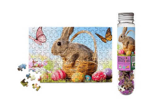 Easter Bunny Basket -  Mini Jigsaw Puzzle Unique Gift