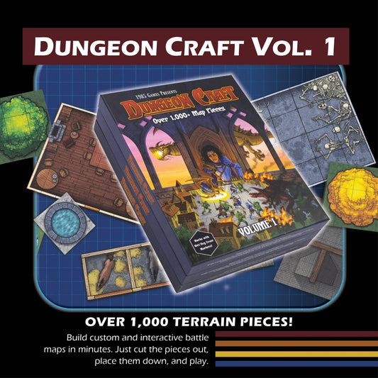 Dungeon Craft #1 over 1000 2D terrain pieces tokens for DnD