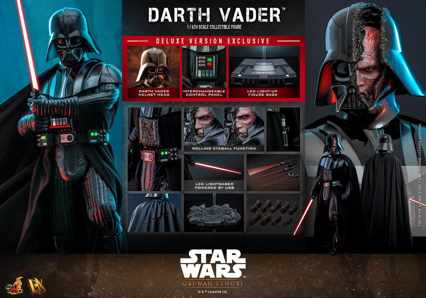 Darth Vader (Deluxe Version) Sixth Scale Figure by Hot Toys