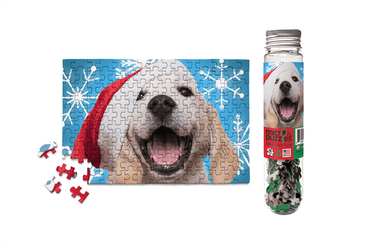 Santa Paws Mini Jigsaw Puzzle christmas dog stocking stuffer