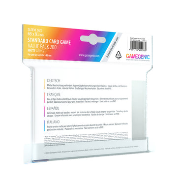 Gamegenic Standard Sleeves Value Pack - Matte